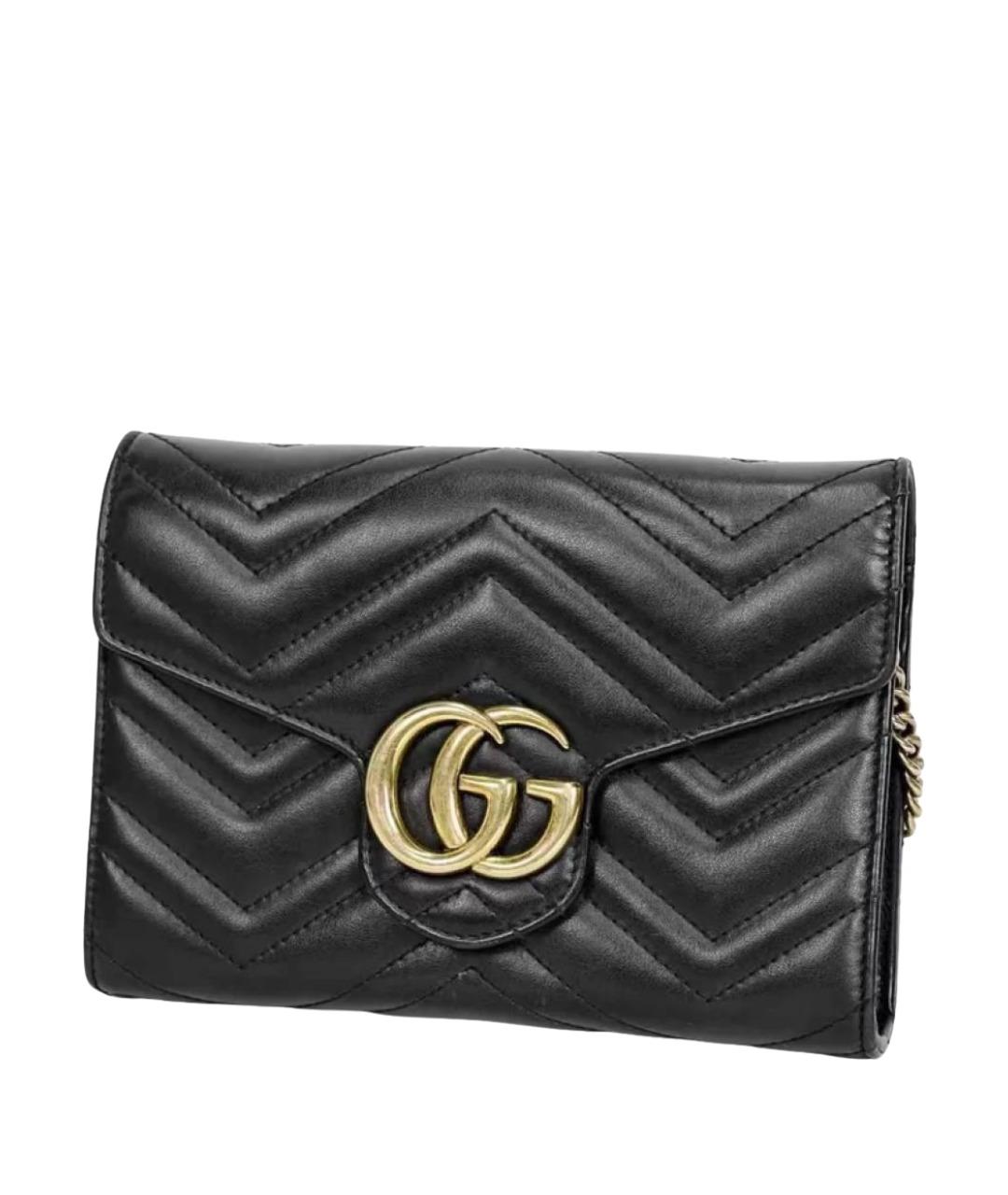 GUCCI Черная кожаная сумка через плечо, фото 1