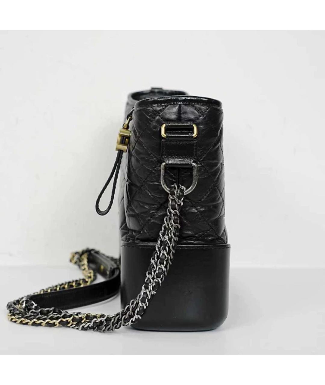 CHANEL Черная кожаная сумка через плечо, фото 5