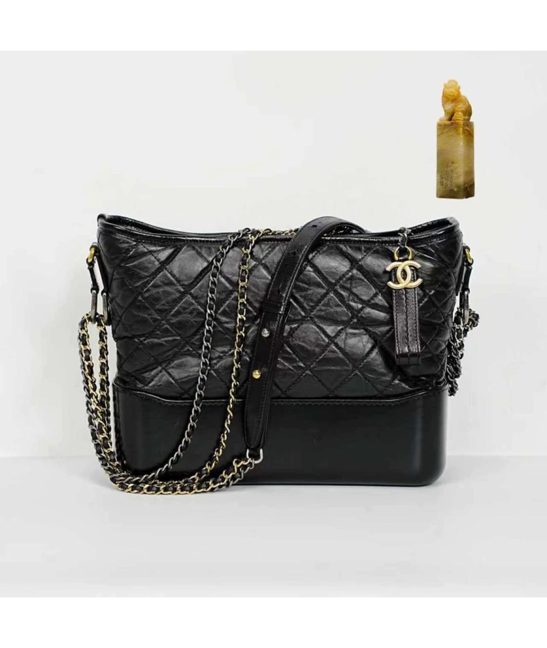 CHANEL Черная кожаная сумка через плечо, фото 9