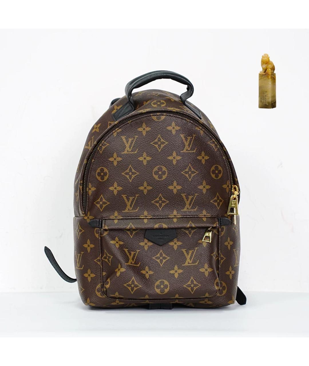 LOUIS VUITTON Коричневый кожаный рюкзак, фото 8