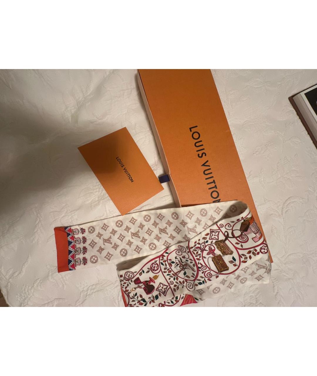 LOUIS VUITTON Мульти шелковый шарф, фото 4