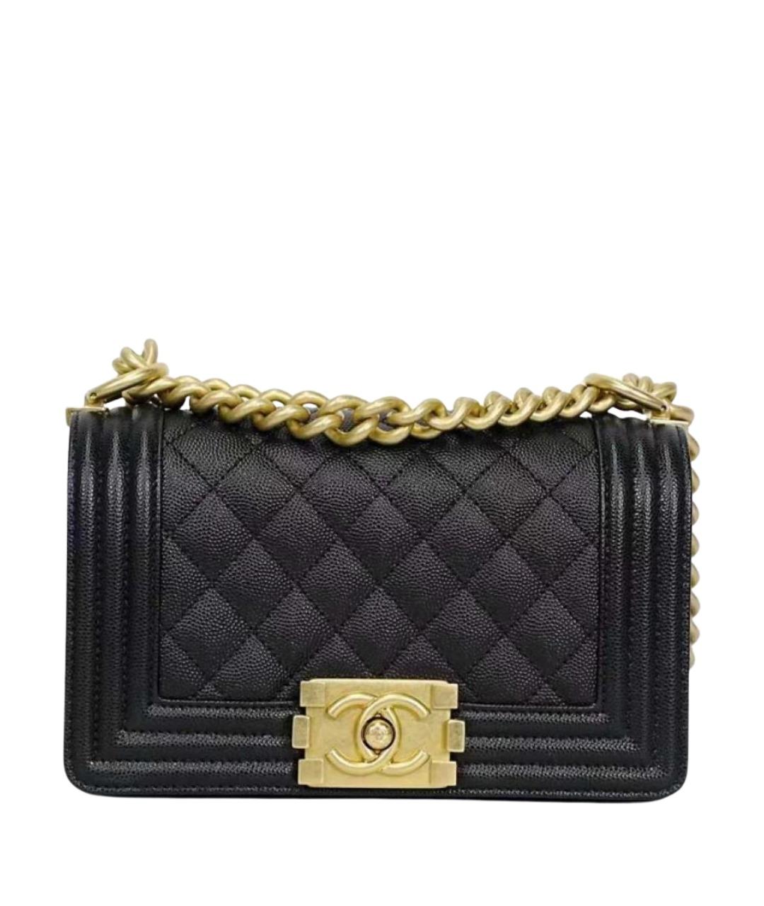 CHANEL Черная кожаная сумка через плечо, фото 1