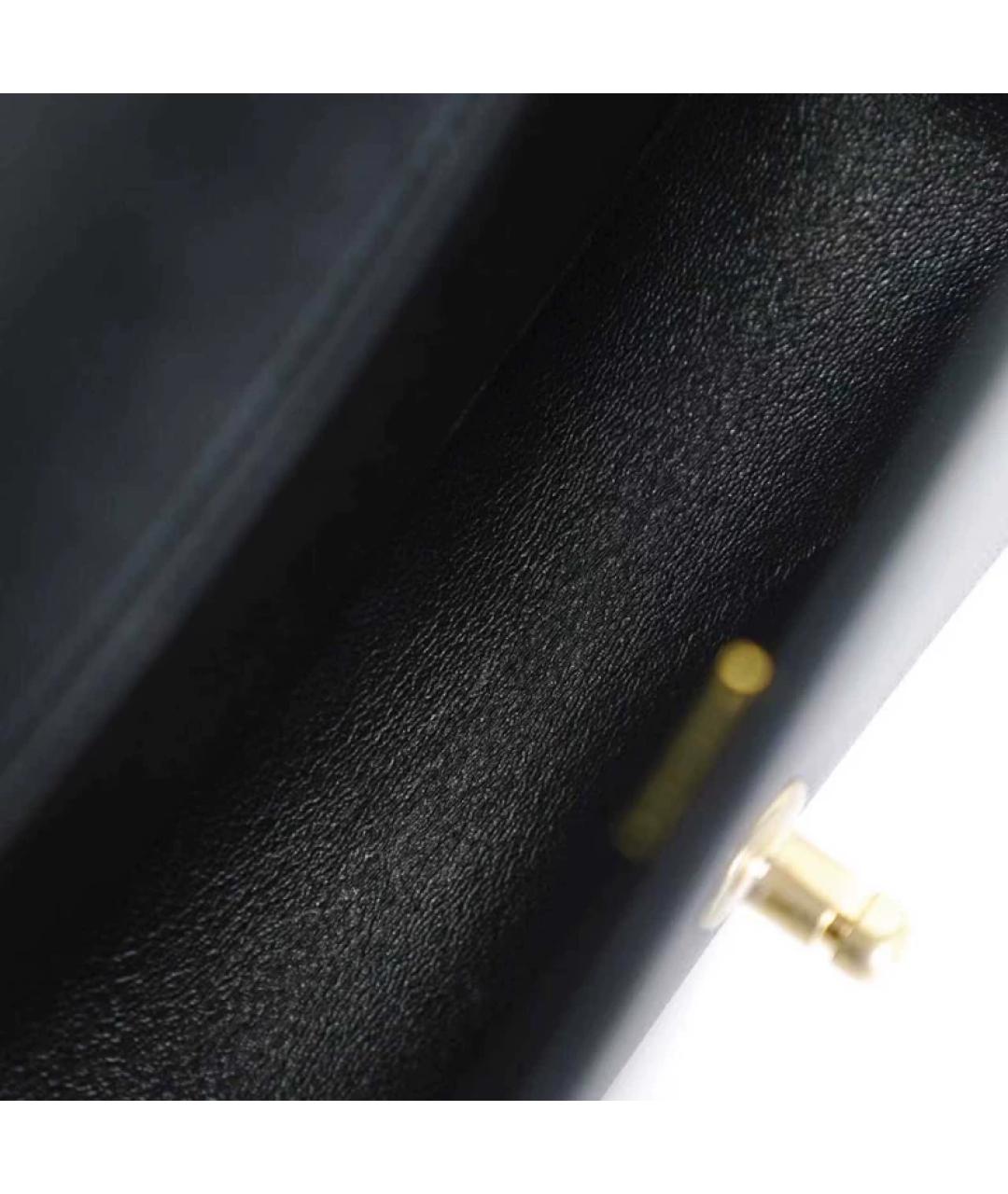 CHANEL Черная кожаная сумка через плечо, фото 8