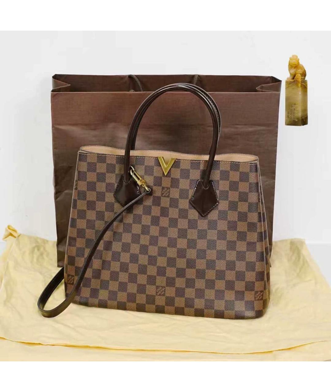 LOUIS VUITTON Коричневая сумка с короткими ручками, фото 9