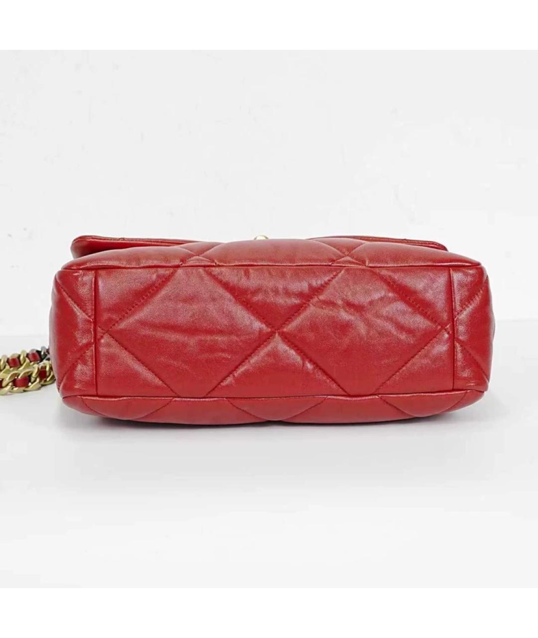 CHANEL Красная кожаная сумка через плечо, фото 3