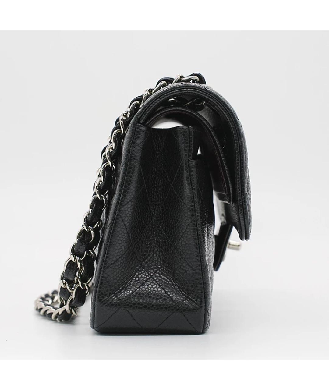 CHANEL Черная кожаная сумка с короткими ручками, фото 3