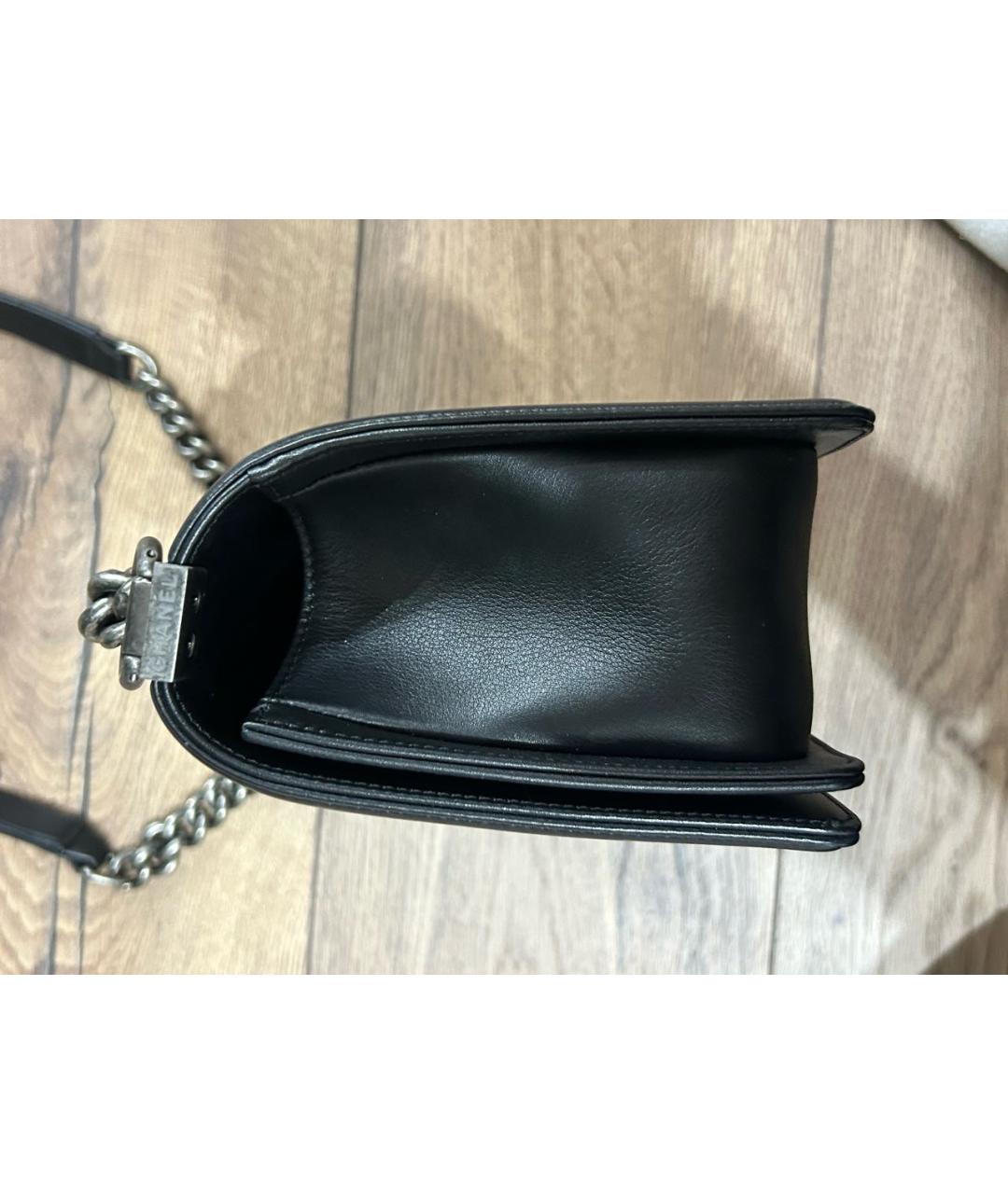 CHANEL Черная кожаная сумка через плечо, фото 5