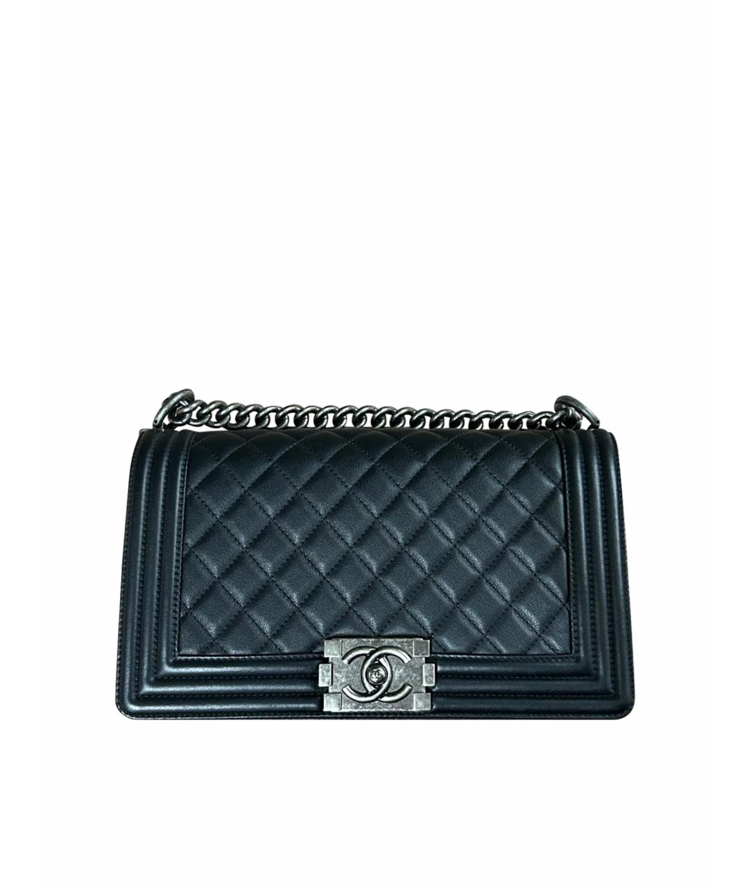 CHANEL Черная кожаная сумка через плечо, фото 1