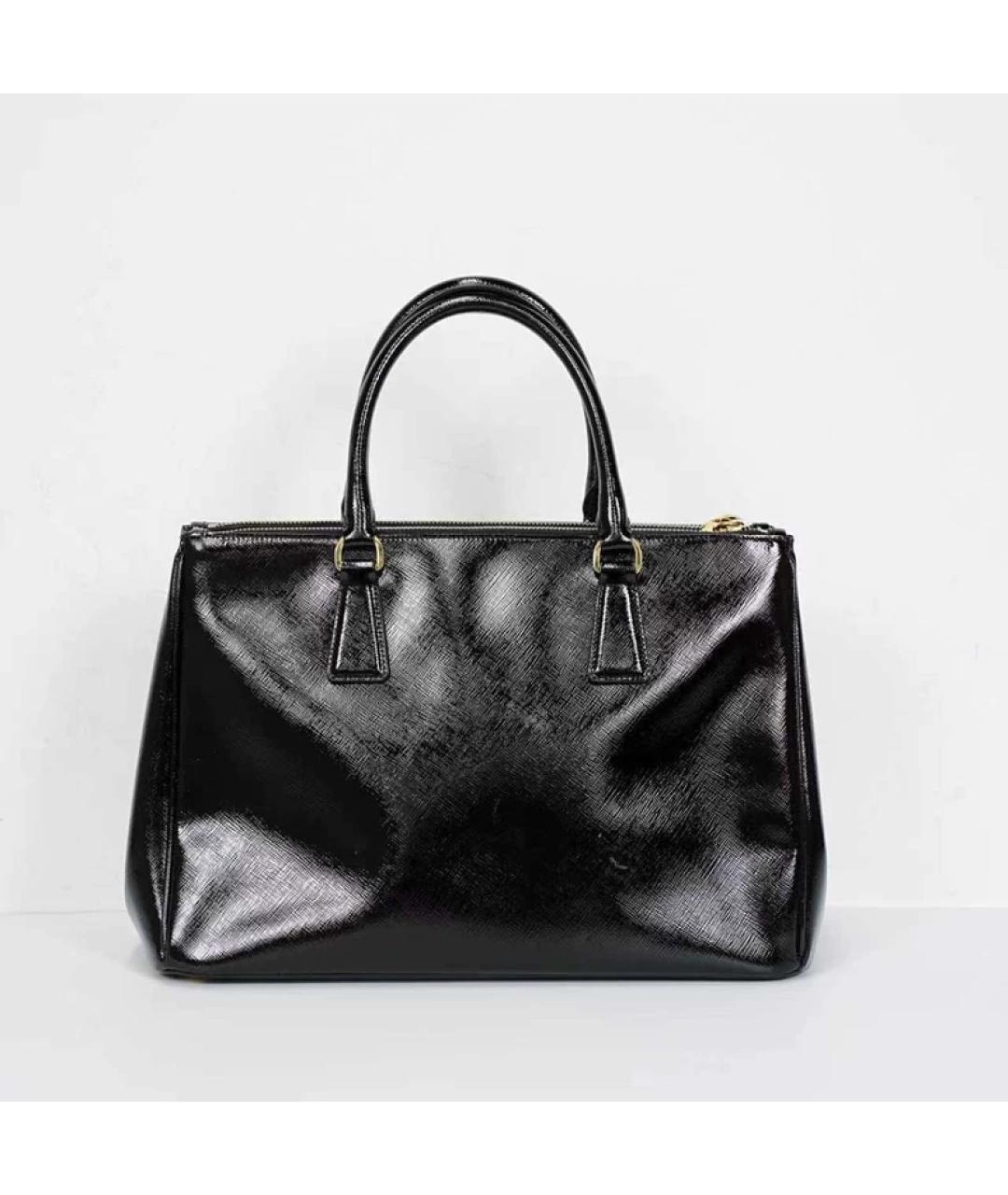 PRADA Черная кожаная сумка с короткими ручками, фото 5