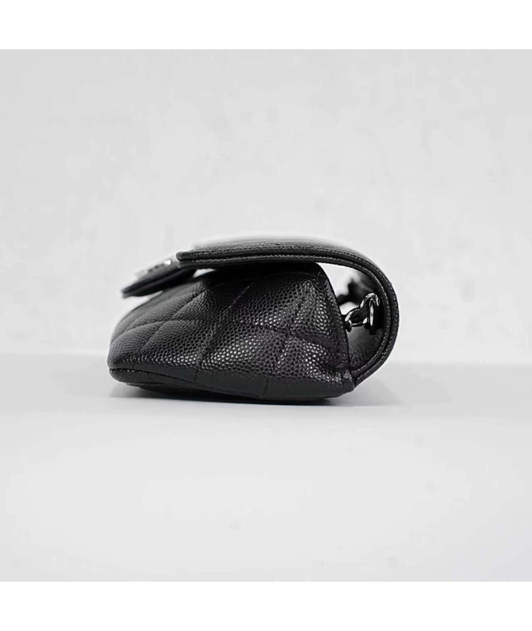 CHANEL Черная кожаная сумка с короткими ручками, фото 7