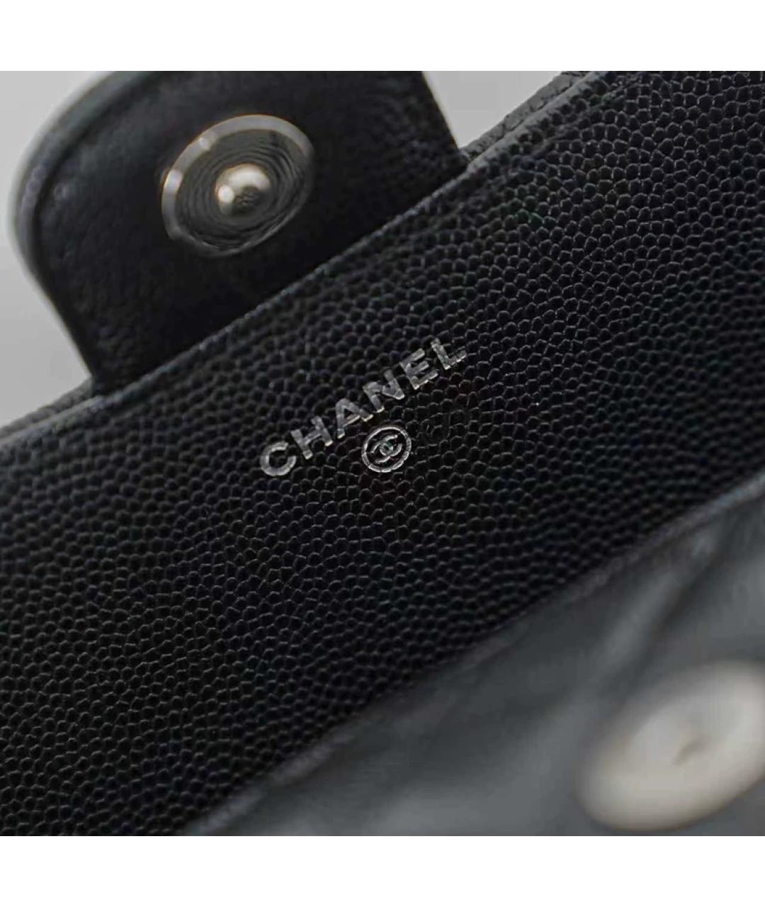 CHANEL Черная кожаная сумка с короткими ручками, фото 2