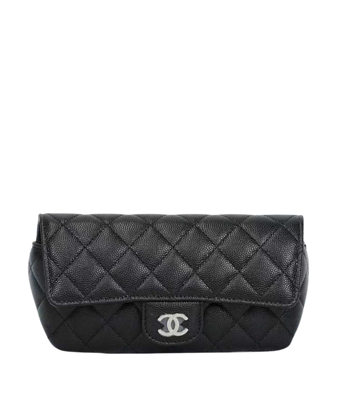 CHANEL Черная кожаная сумка с короткими ручками, фото 1