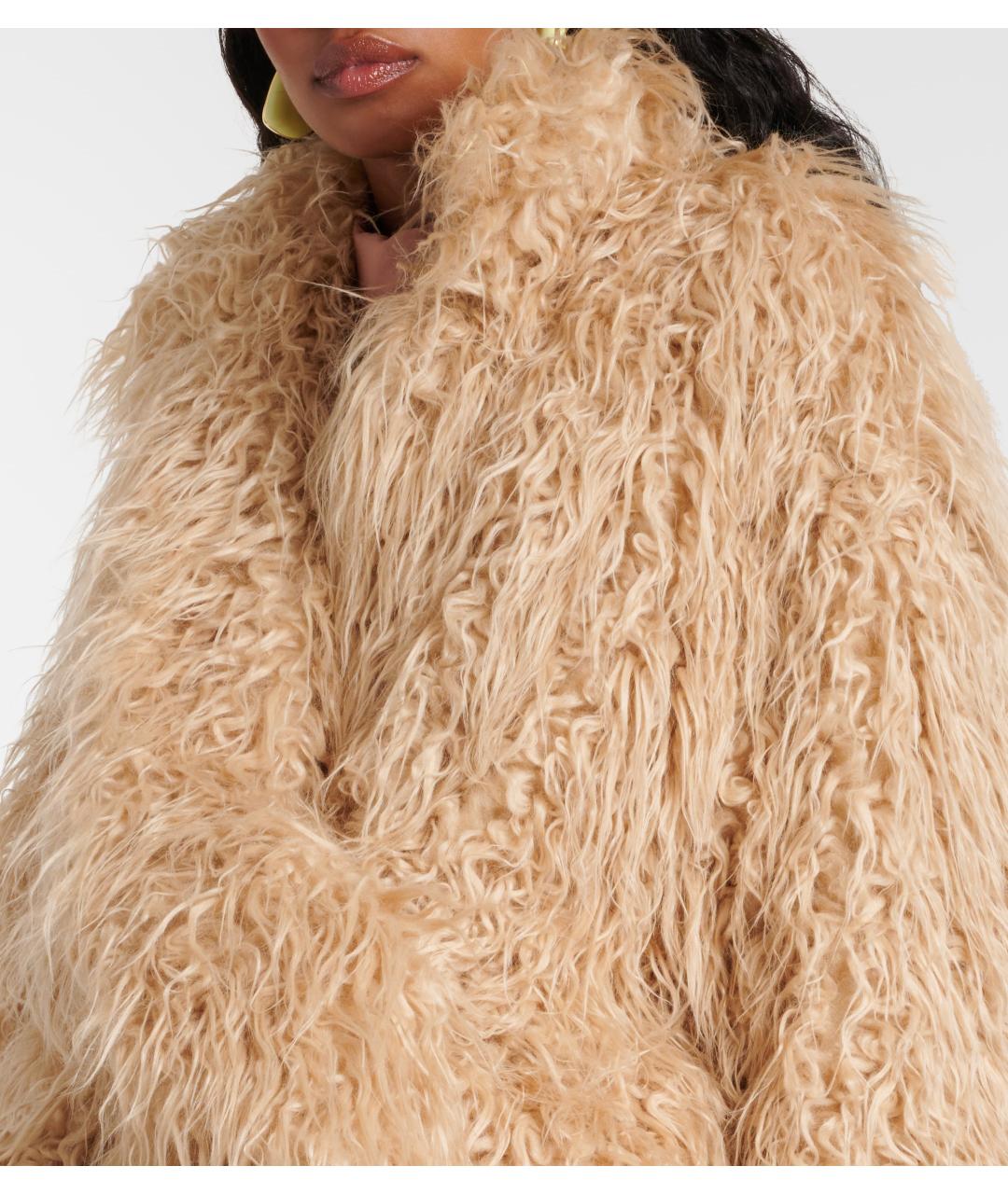 DRIES VAN NOTEN Бежевая шуба, фото 3