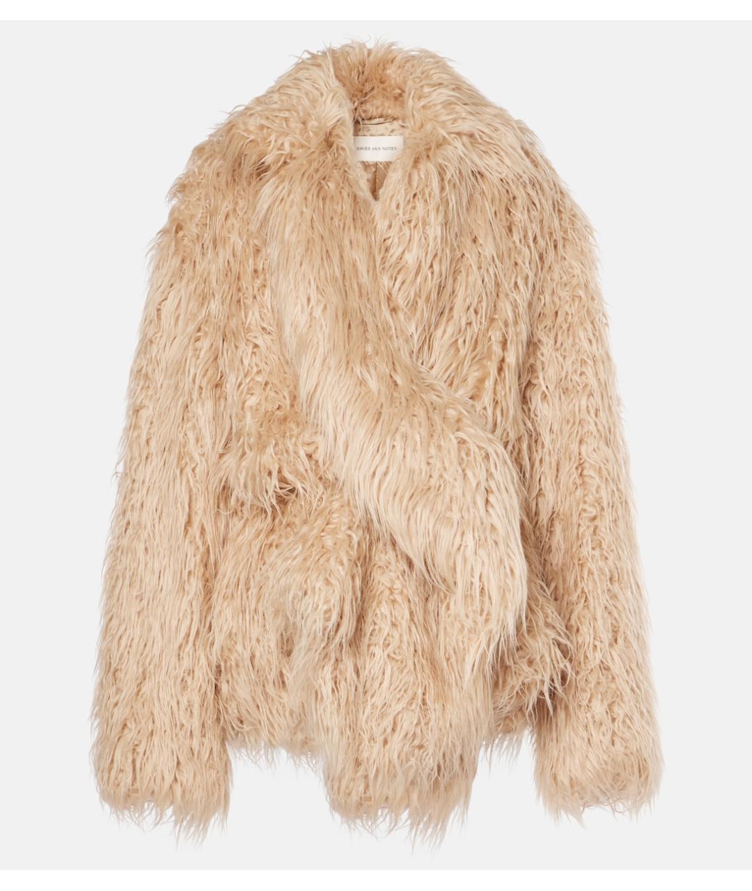 DRIES VAN NOTEN Бежевая шуба, фото 6