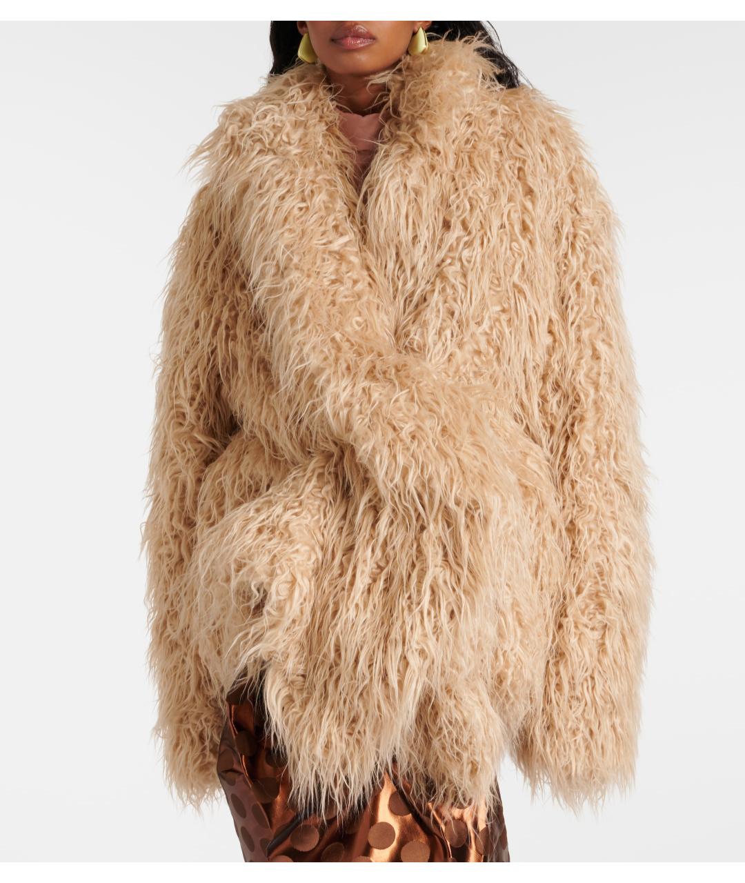 DRIES VAN NOTEN Бежевая шуба, фото 2