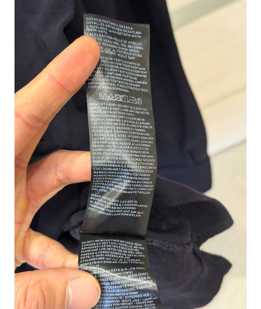 ZEGNA Темно-синее хлопковое поло с длинным рукавом, фото 6