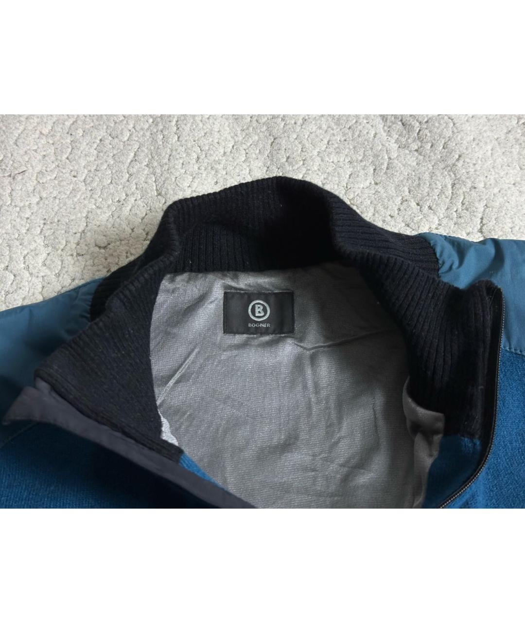 BOGNER Синий шерстяной джемпер / свитер, фото 4