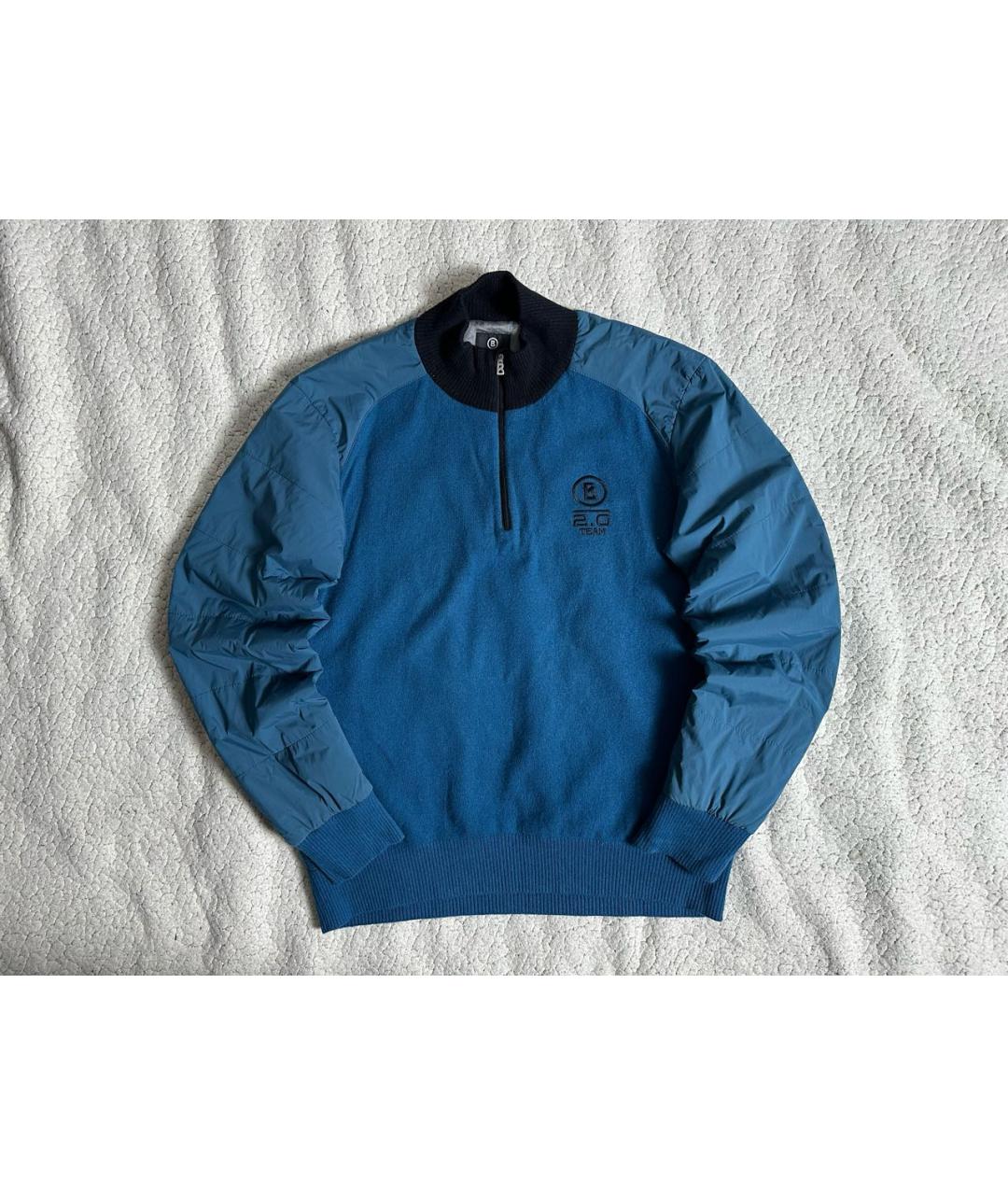 BOGNER Синий шерстяной джемпер / свитер, фото 9