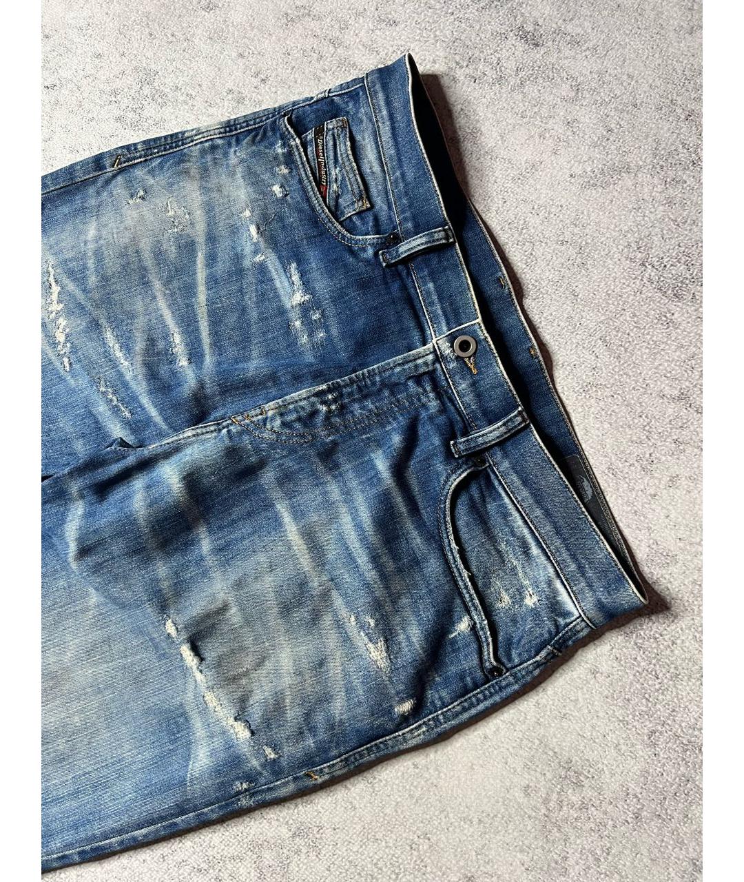 DIESEL Синие хлопковые джинсы скинни, фото 3