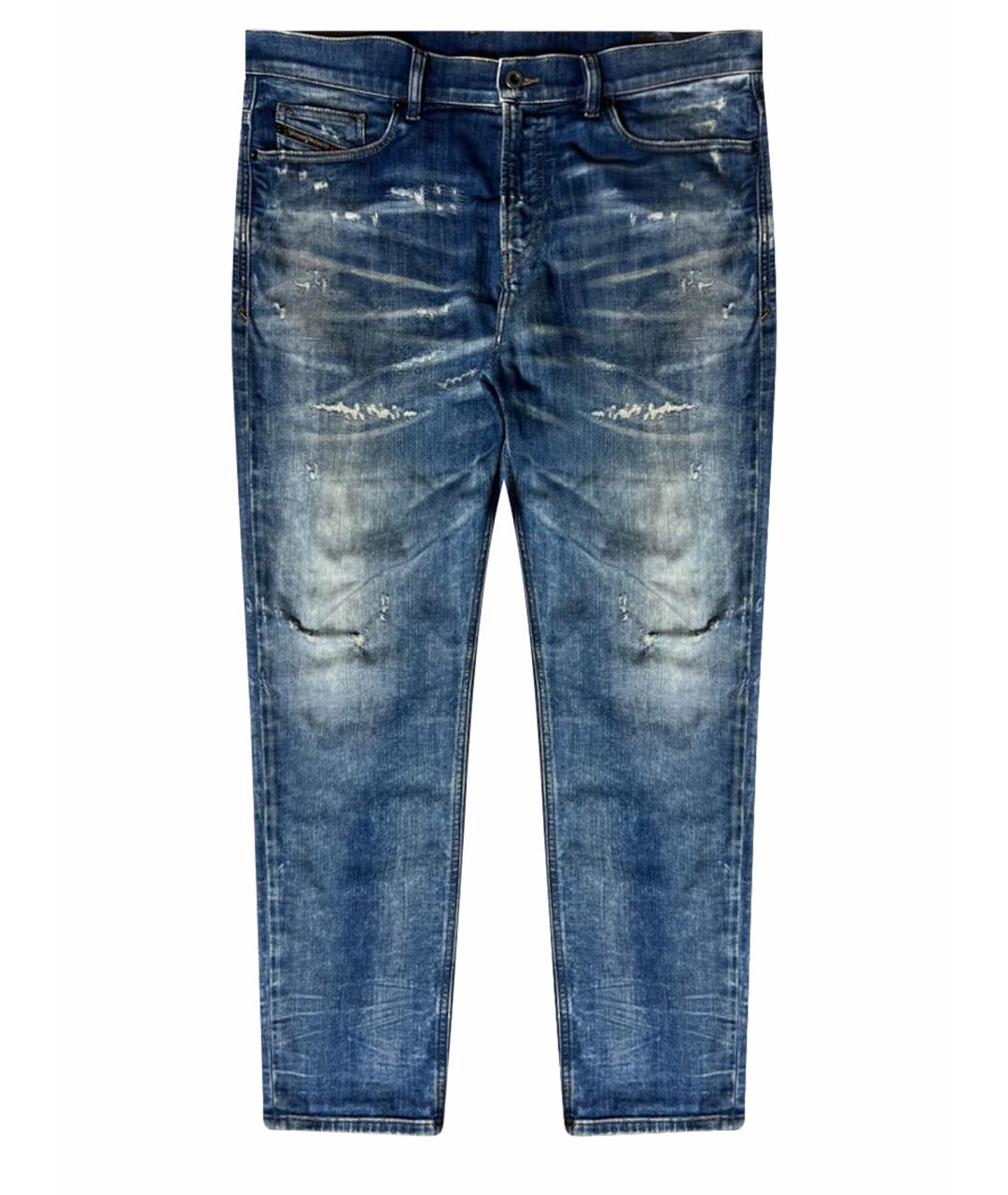 DIESEL Синие хлопковые джинсы скинни, фото 1