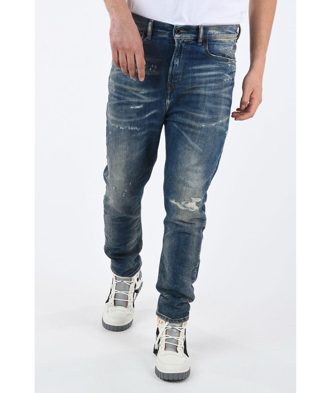 DIESEL Синие хлопковые джинсы скинни, фото 7