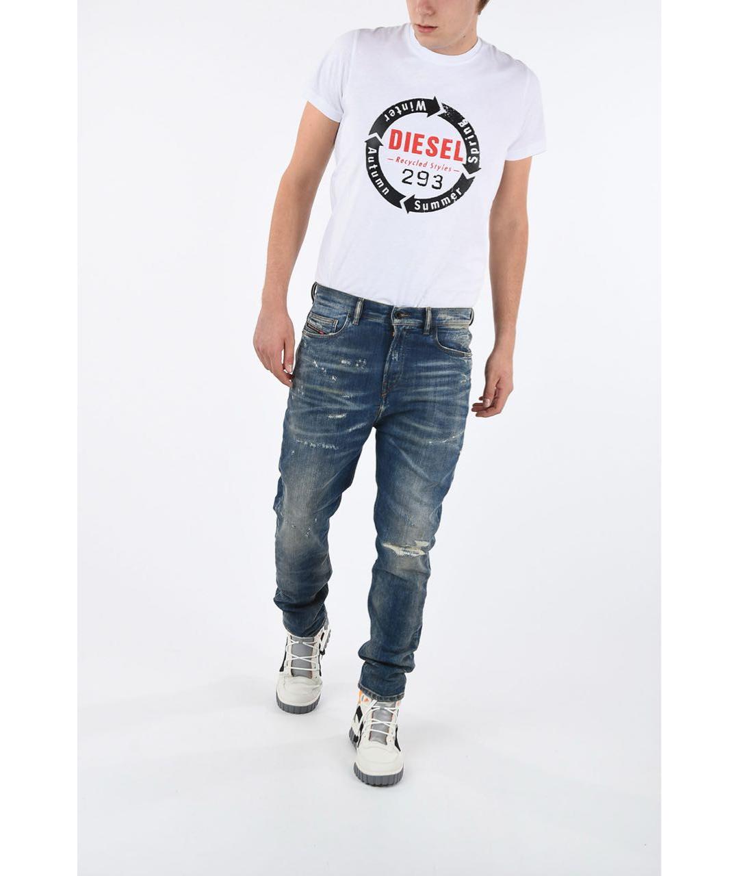 DIESEL Синие хлопковые джинсы скинни, фото 6