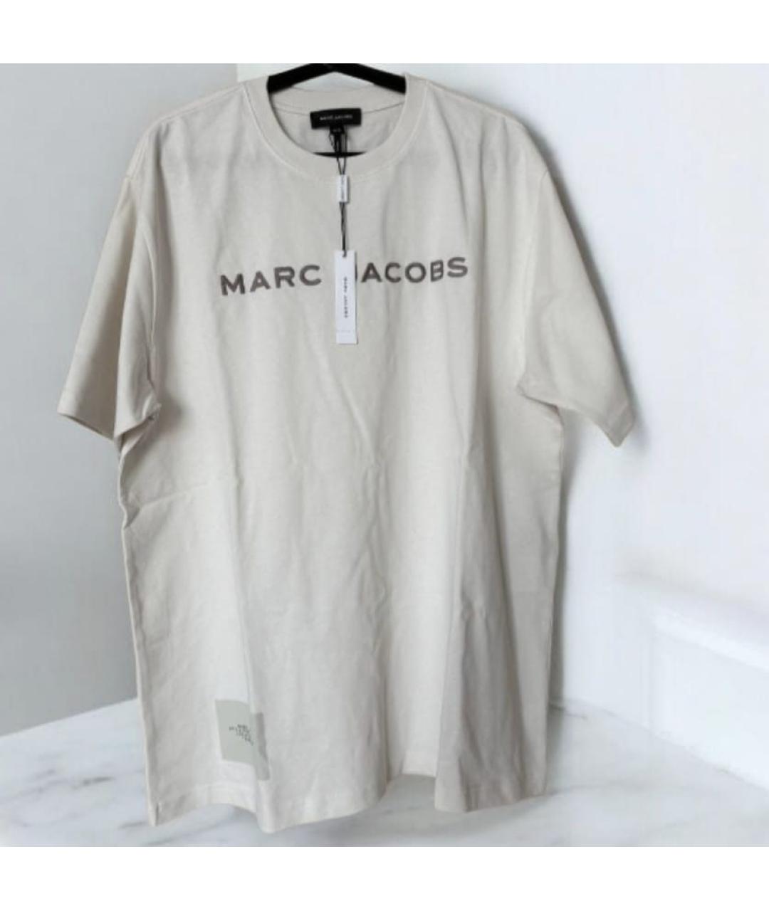 MARC JACOBS Бежевая хлопковая футболка, фото 3