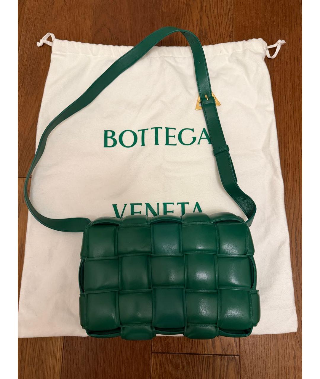 BOTTEGA VENETA Зеленая кожаная поясная сумка, фото 3