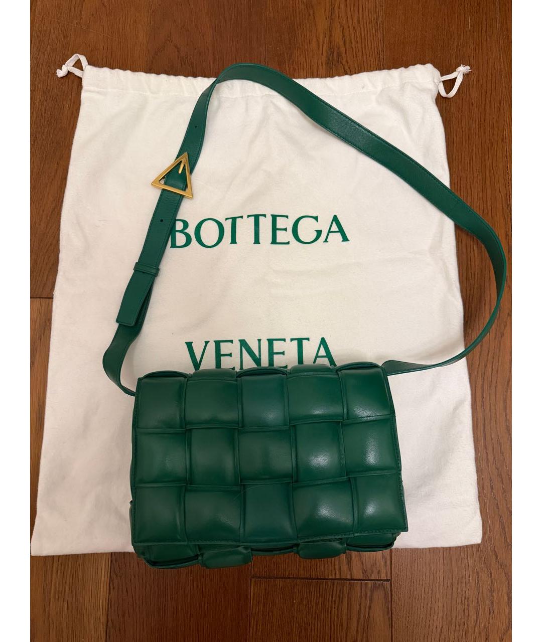 BOTTEGA VENETA Зеленая кожаная поясная сумка, фото 6