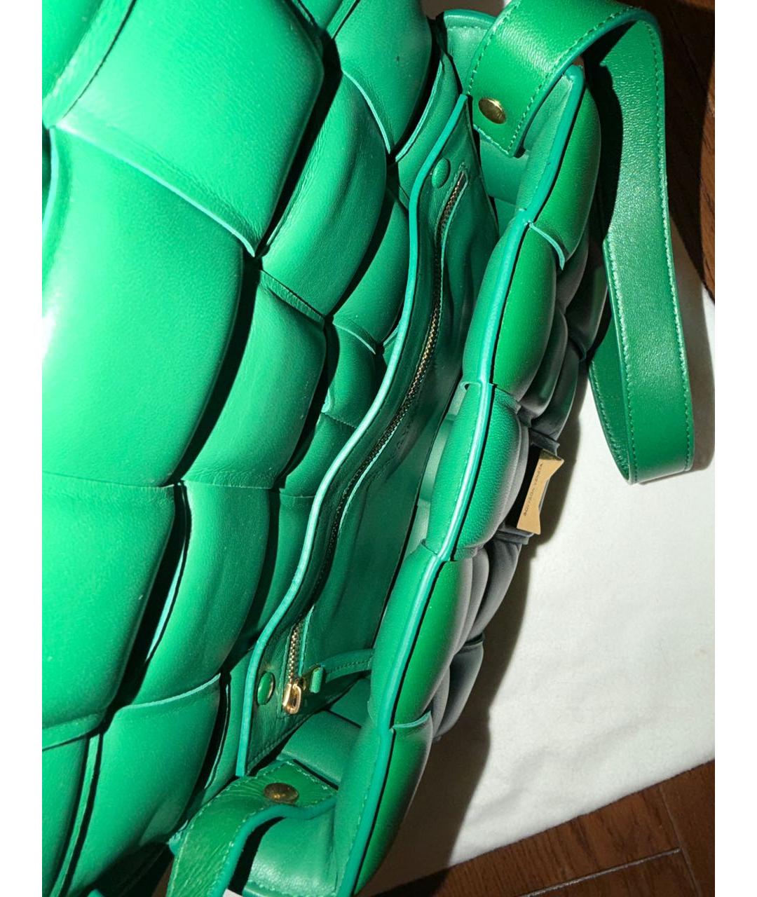 BOTTEGA VENETA Зеленая кожаная поясная сумка, фото 4