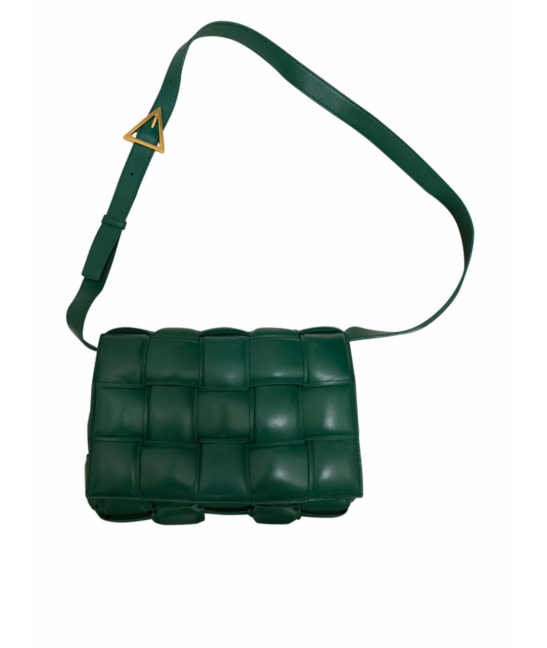 BOTTEGA VENETA Зеленая кожаная поясная сумка, фото 1