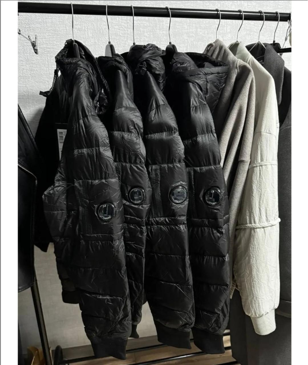CP COMPANY Черный полиамидовый пуховик, фото 4