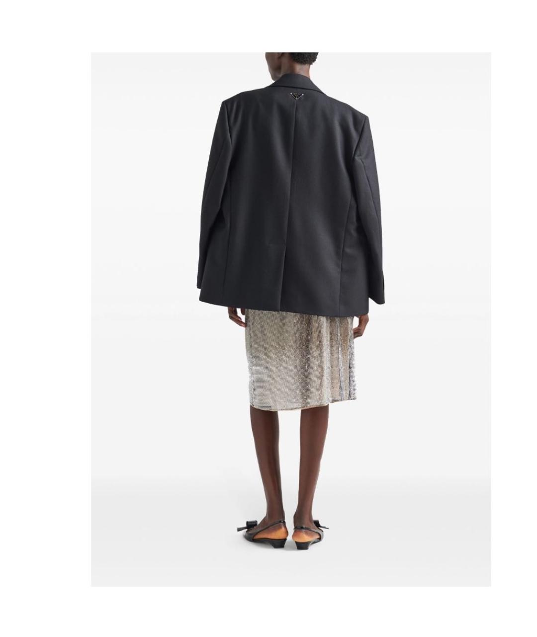 PRADA Серебряная юбка миди, фото 3