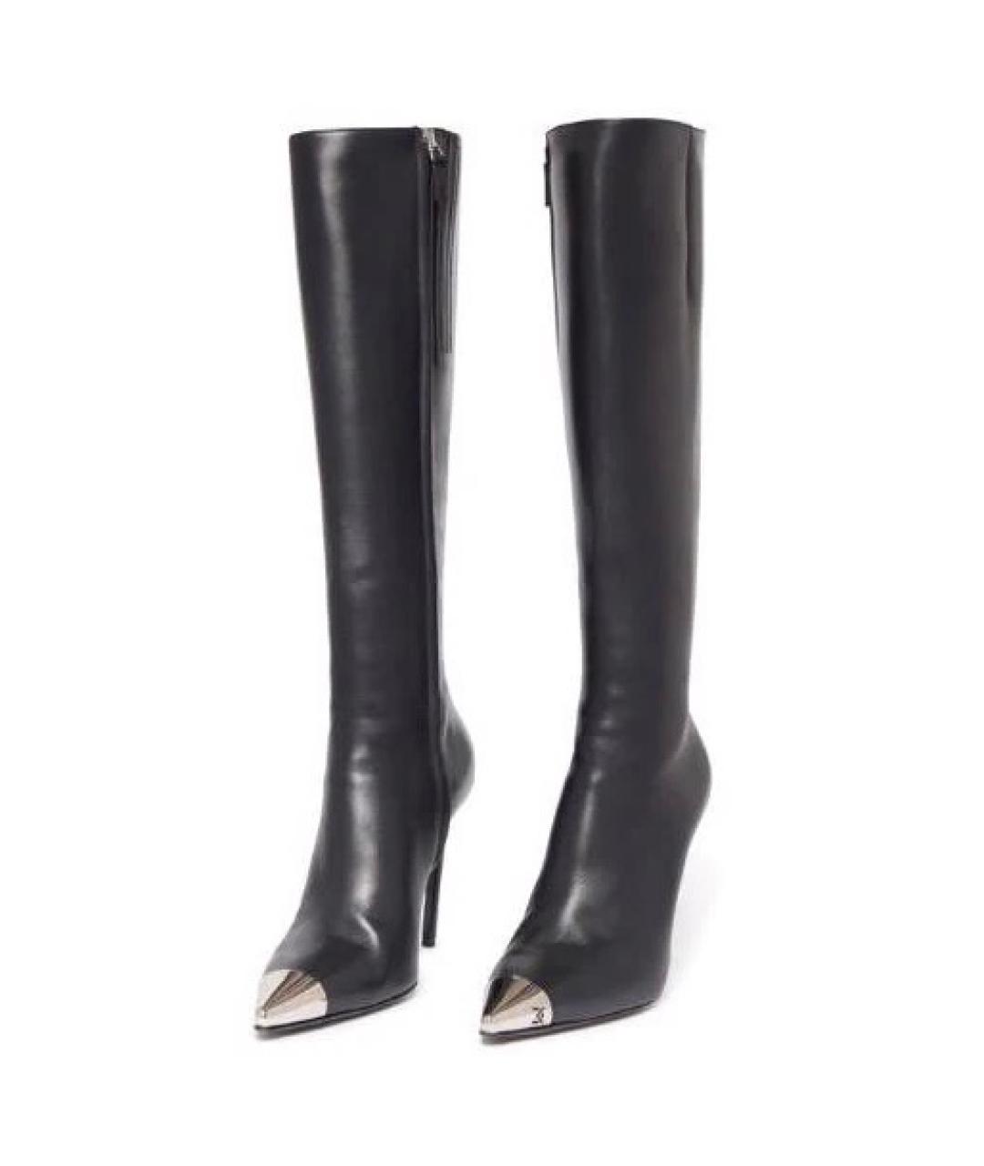 DAVID KOMA Черные кожаные сапоги, фото 2