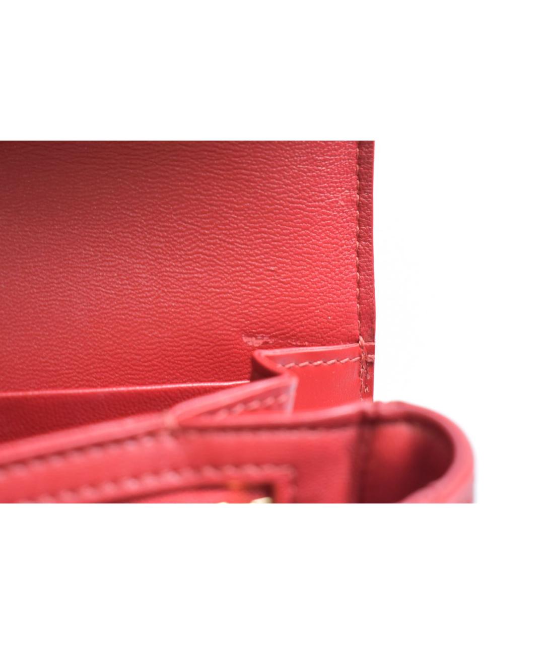 CELINE Красная кожаная сумка через плечо, фото 8