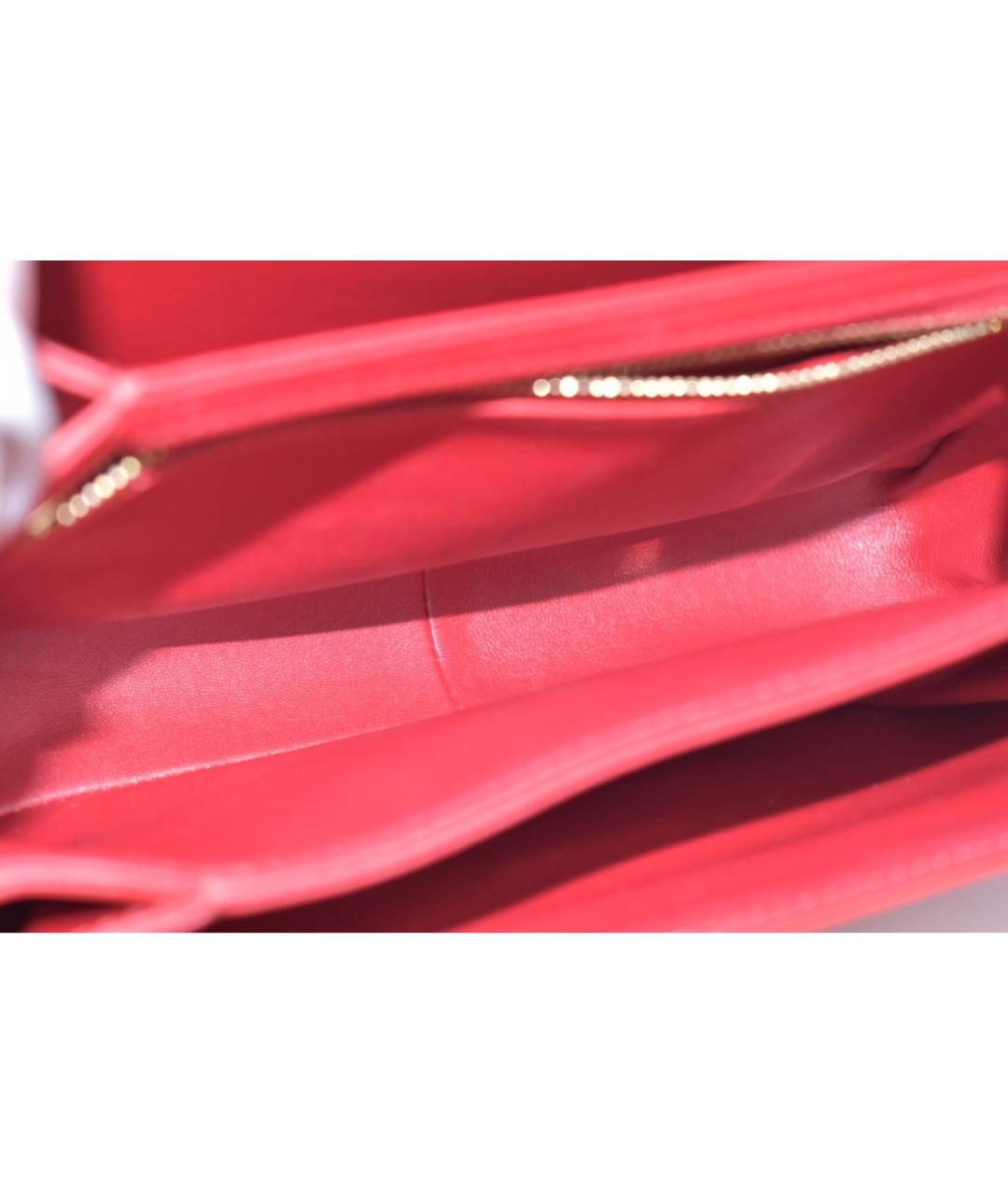 CELINE Красная кожаная сумка через плечо, фото 4