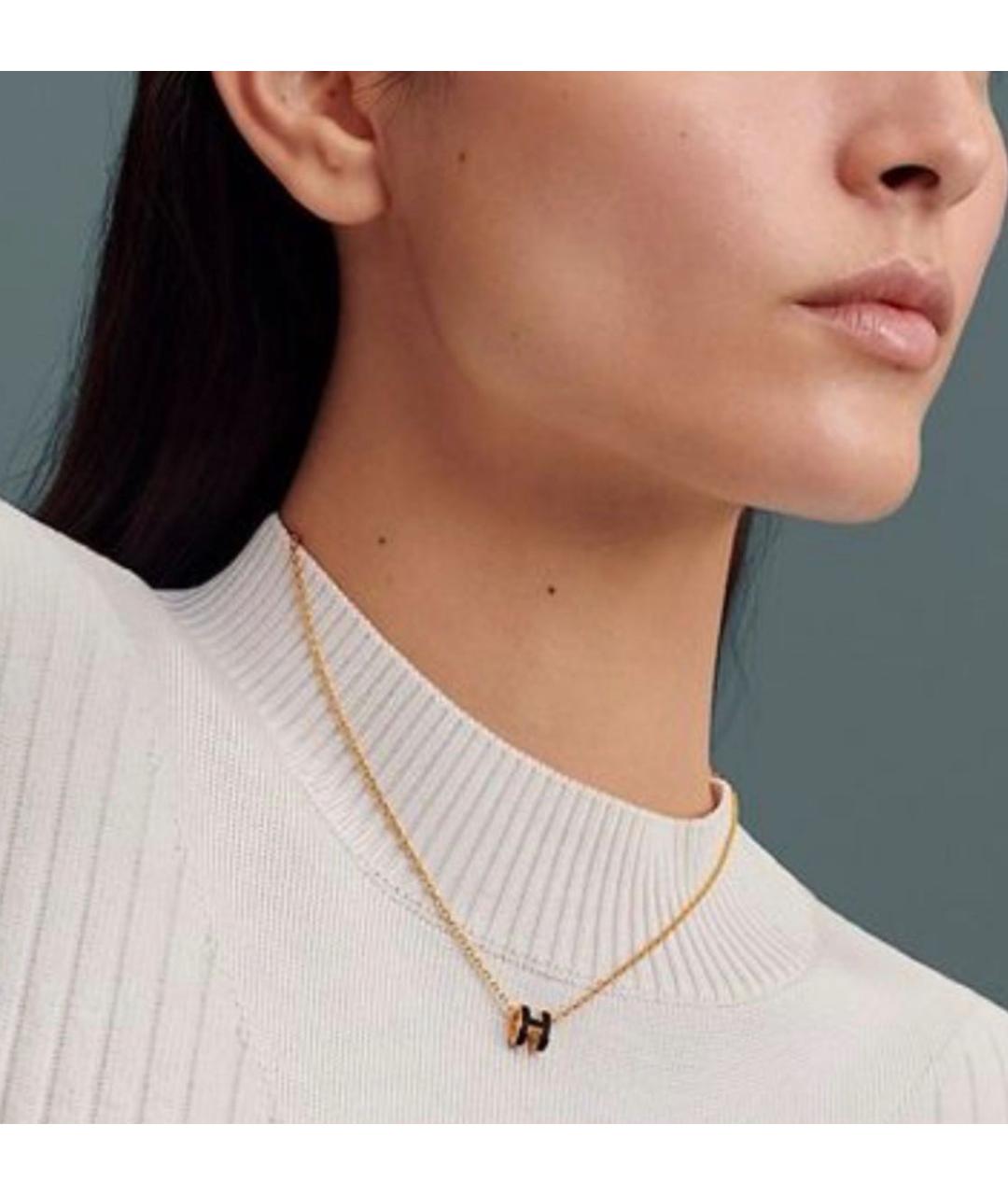 HERMES Черная металлическая подвеска, фото 3