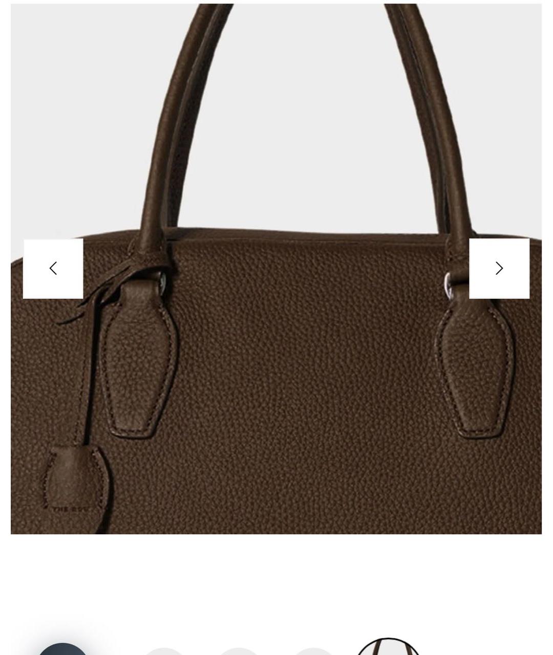 THE ROW Коричневая кожаная сумка тоут, фото 4