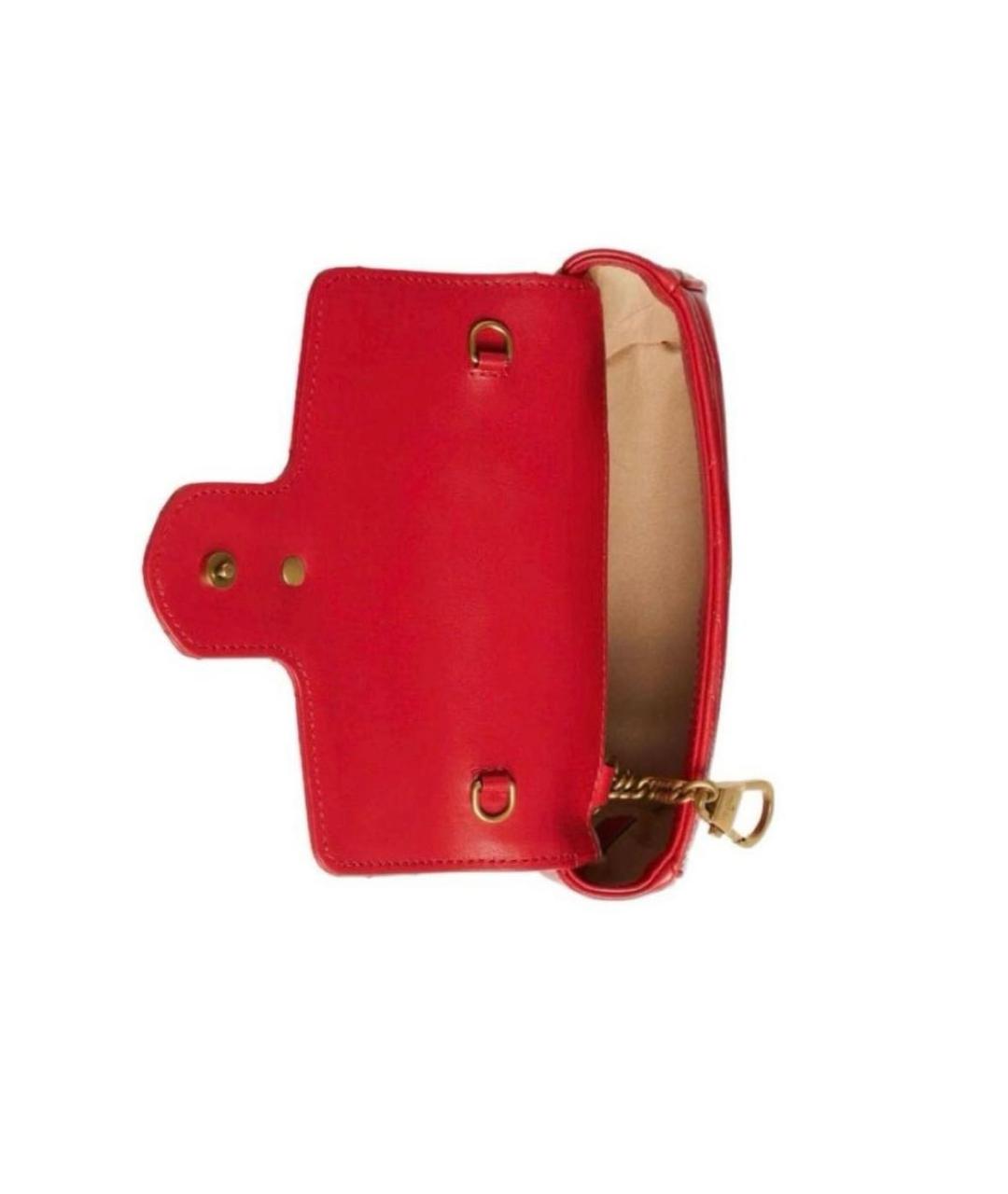 GUCCI Красная кожаная сумка через плечо, фото 4