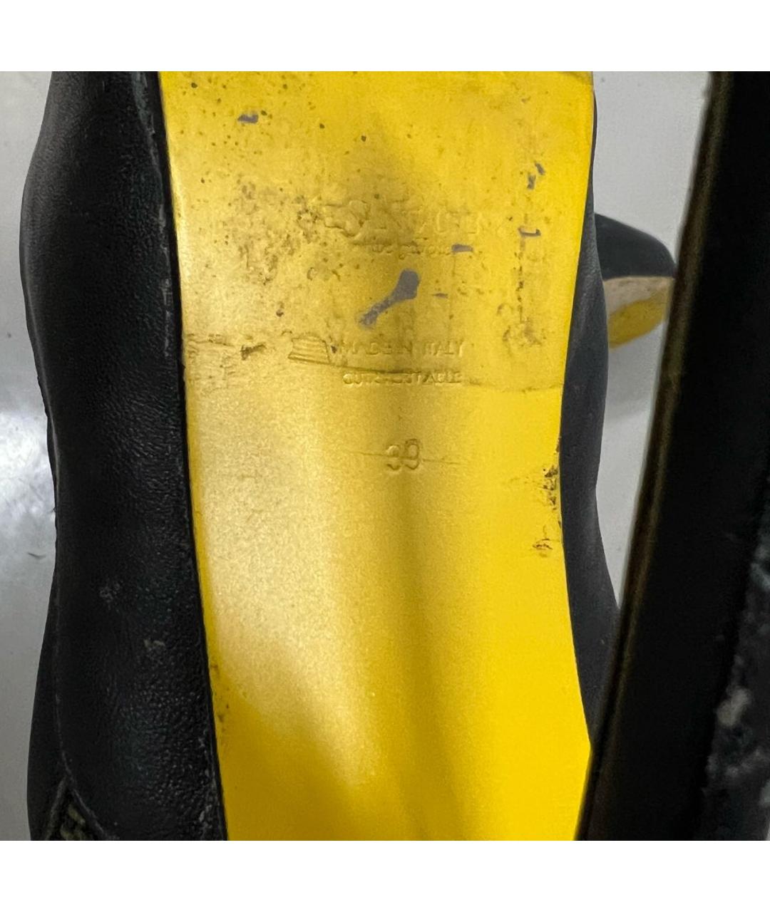 SAINT LAURENT Черные кожаные сапоги, фото 5