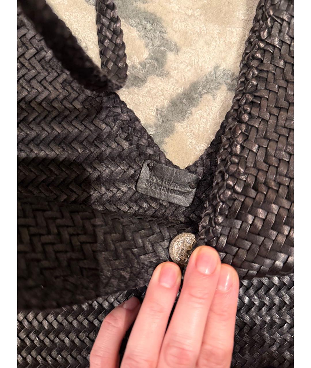 Dragon Diffusion Черная кожаная сумка тоут, фото 2