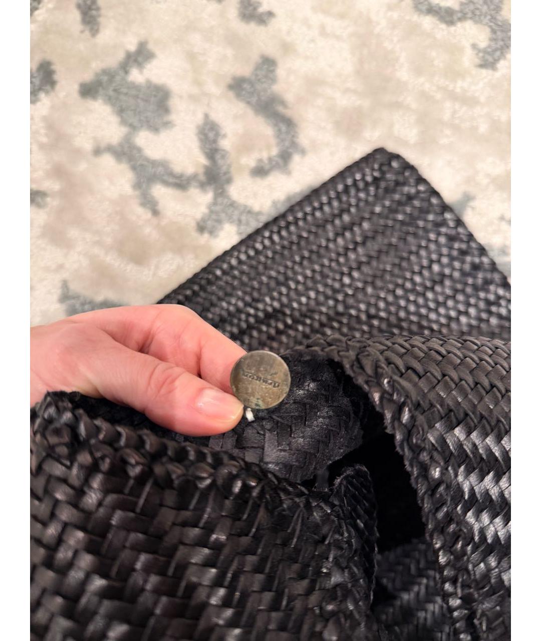 Dragon Diffusion Черная кожаная сумка тоут, фото 3