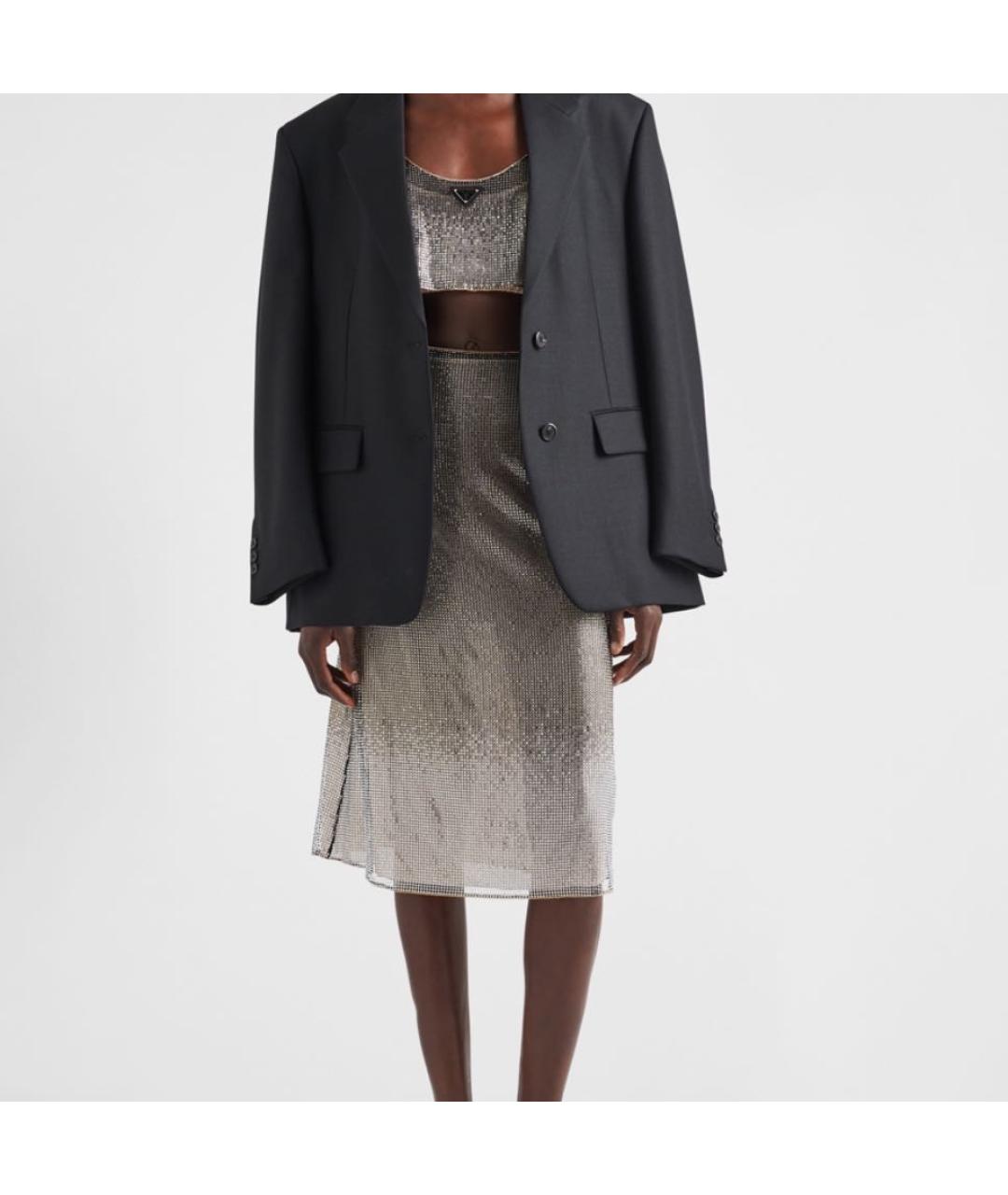 PRADA Серебряная майка, фото 4