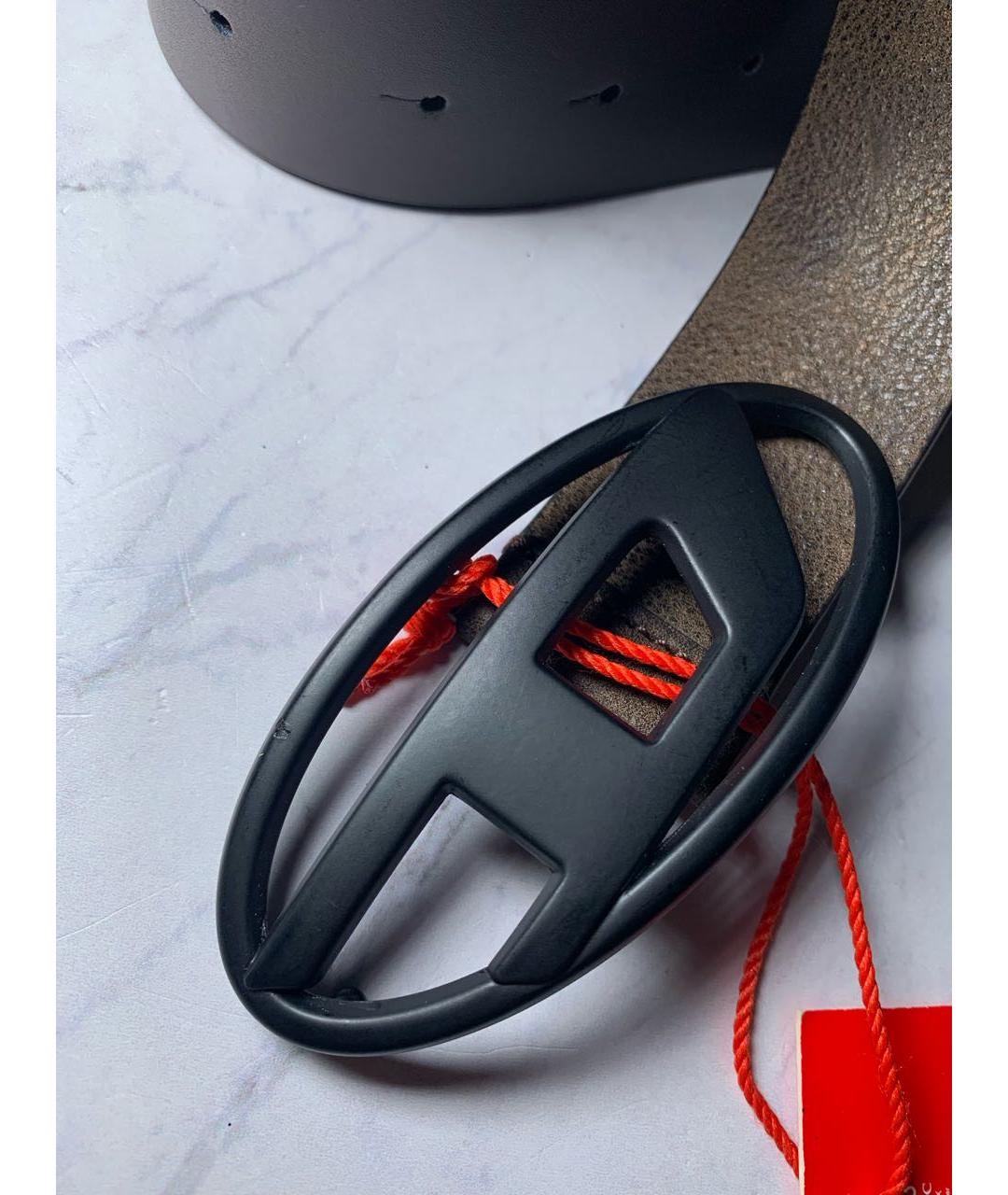 DIESEL Коричневый кожаный ремень, фото 7