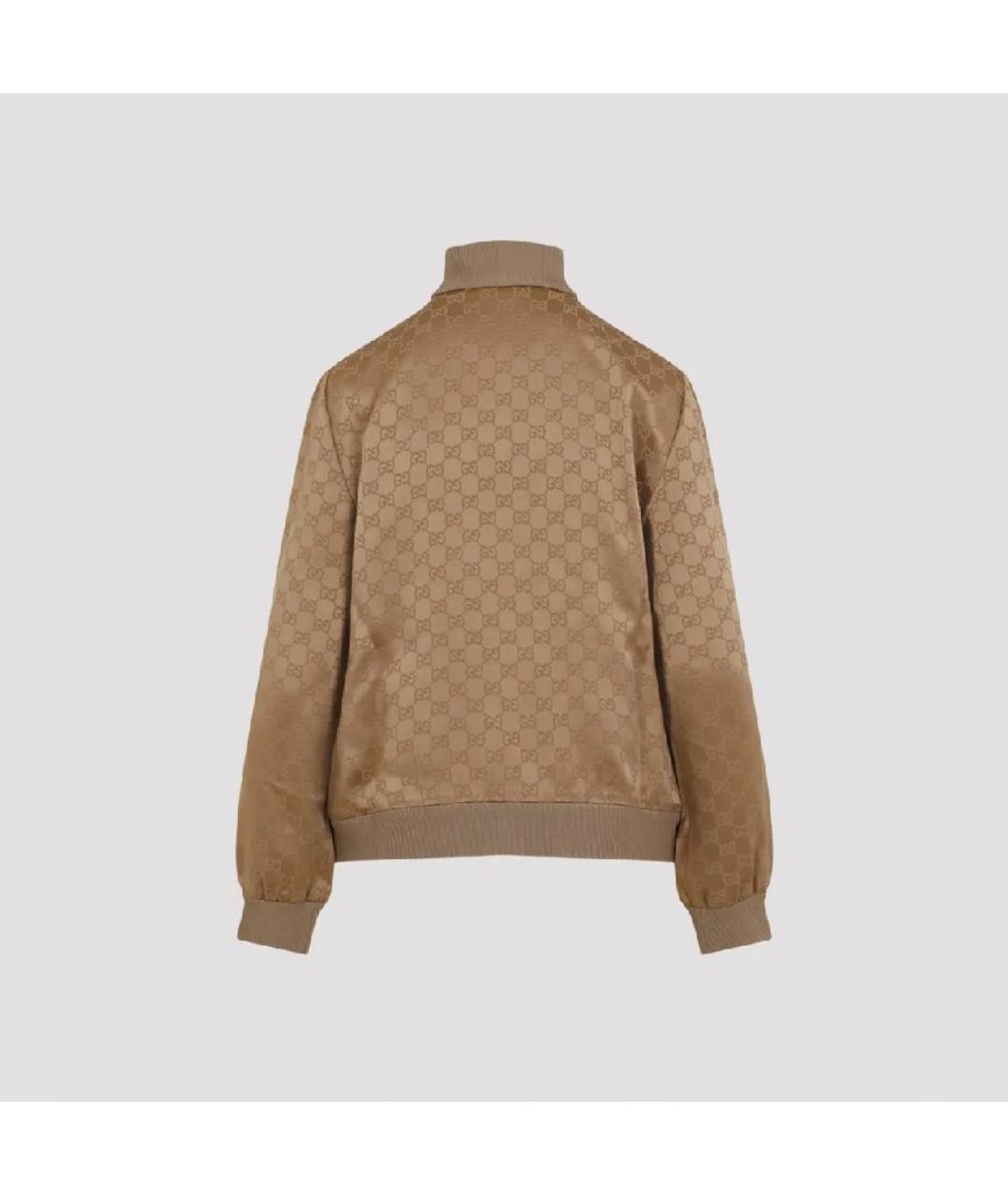 GUCCI Бежевая полиэстеровая спортивная куртка, фото 2