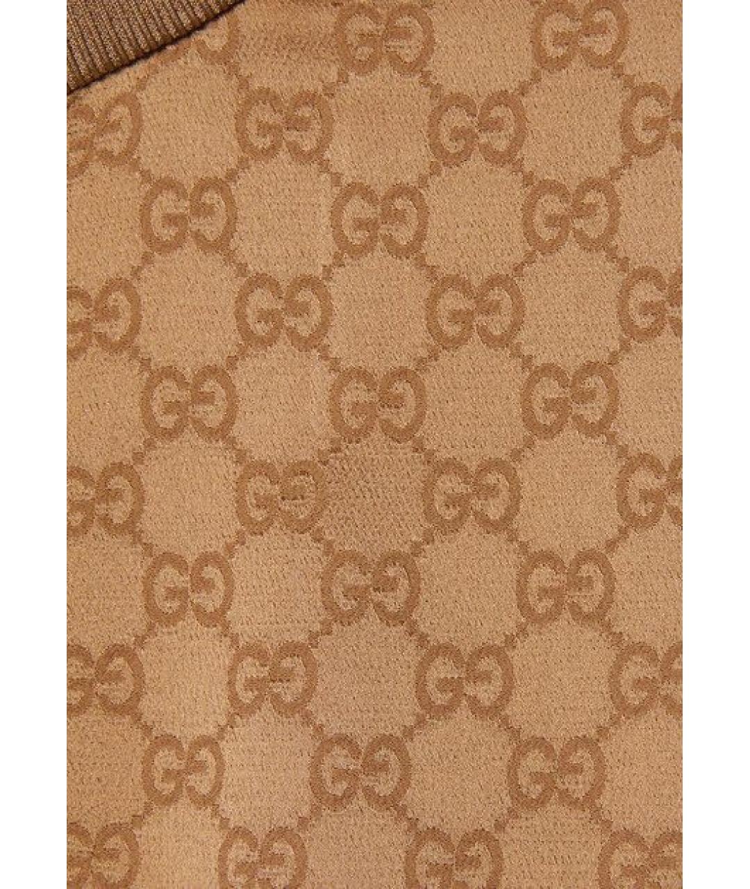 GUCCI Бежевая полиэстеровая спортивная куртка, фото 3