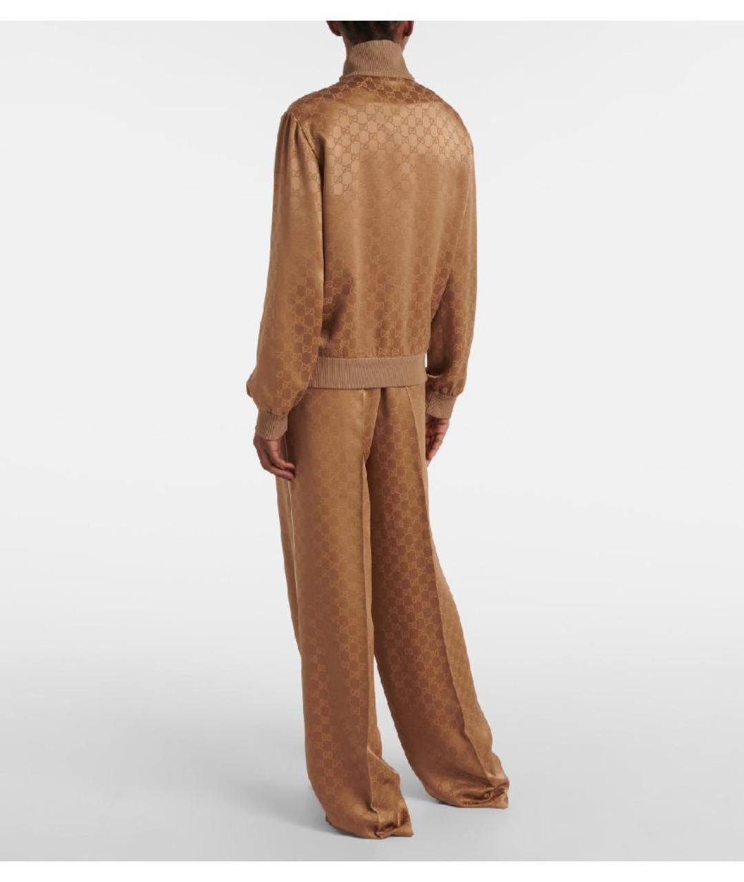 GUCCI Бежевая полиэстеровая спортивная куртка, фото 7