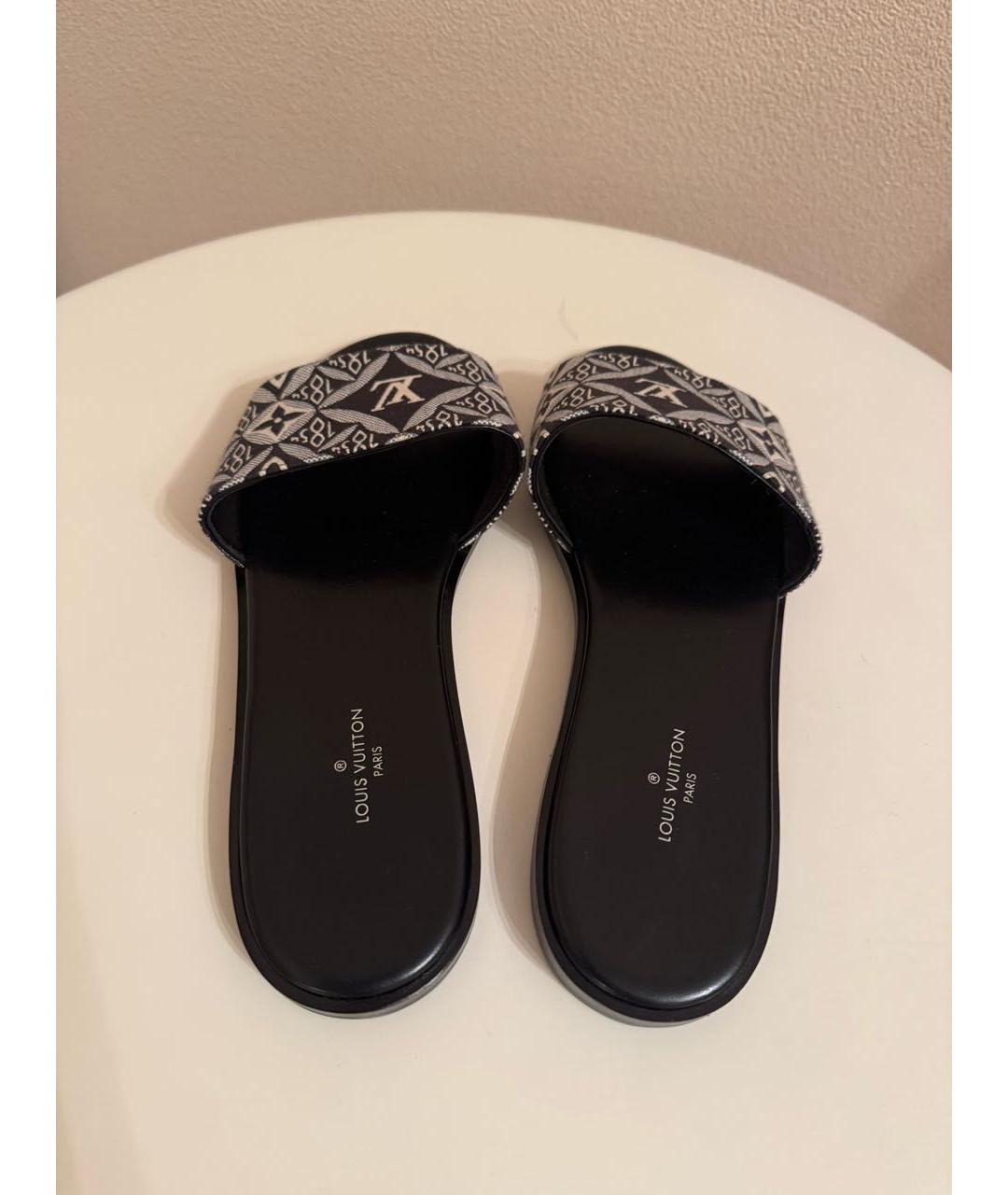 LOUIS VUITTON Мульти текстильные шлепанцы, фото 3