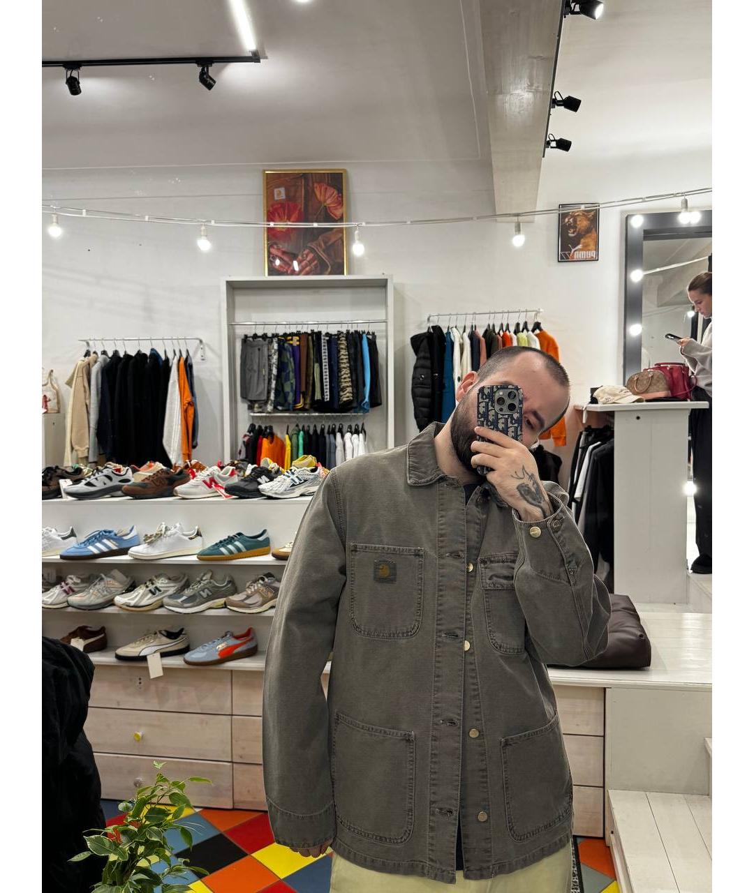 CARHARTT WIP Серая хлопковая куртка, фото 6