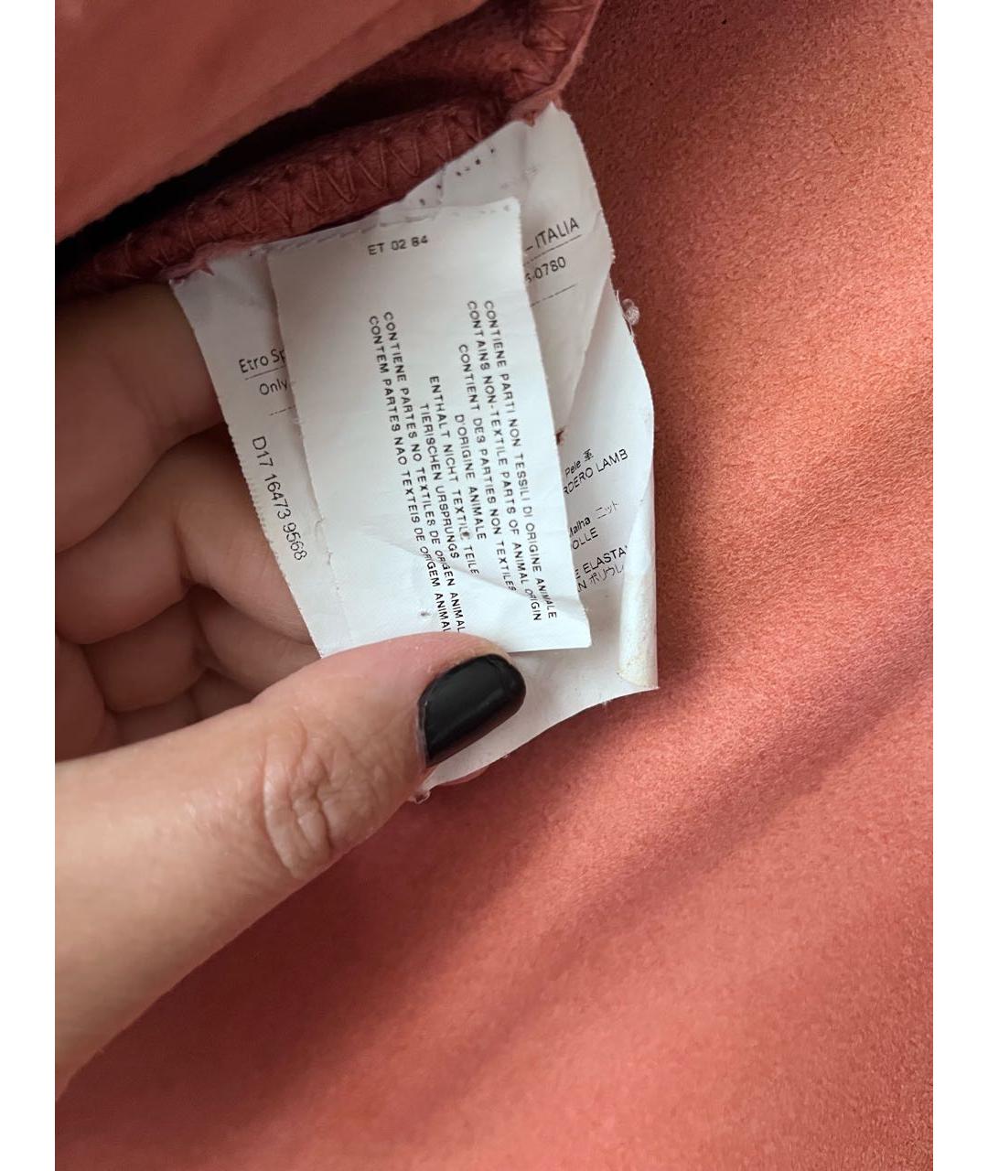 ETRO Оранжевый замшевый жакет/пиджак, фото 5